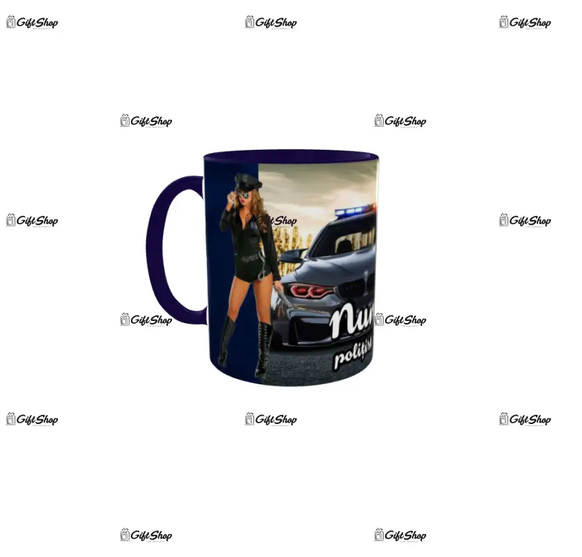 Politist de elita,(numele), cana personalizata cu text, 330ml, model 3363